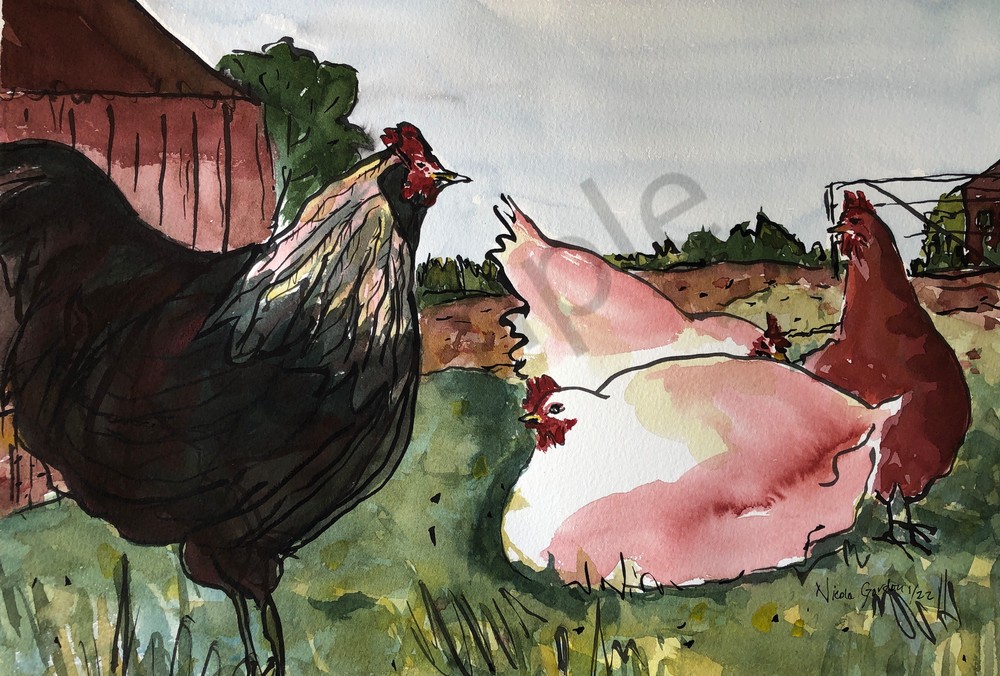 Chickens 2 Art | Nicola  Gordon