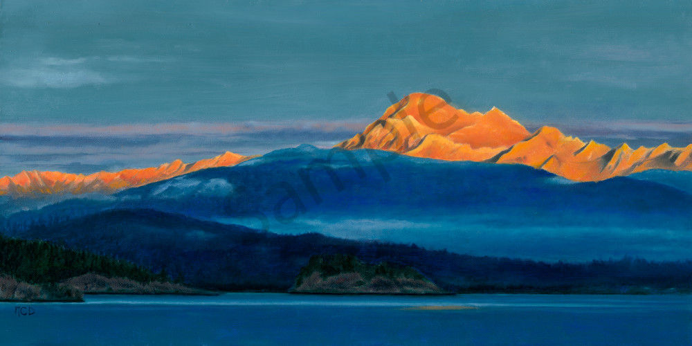 Mount Baker Sunset Art | marie-clairejeweler