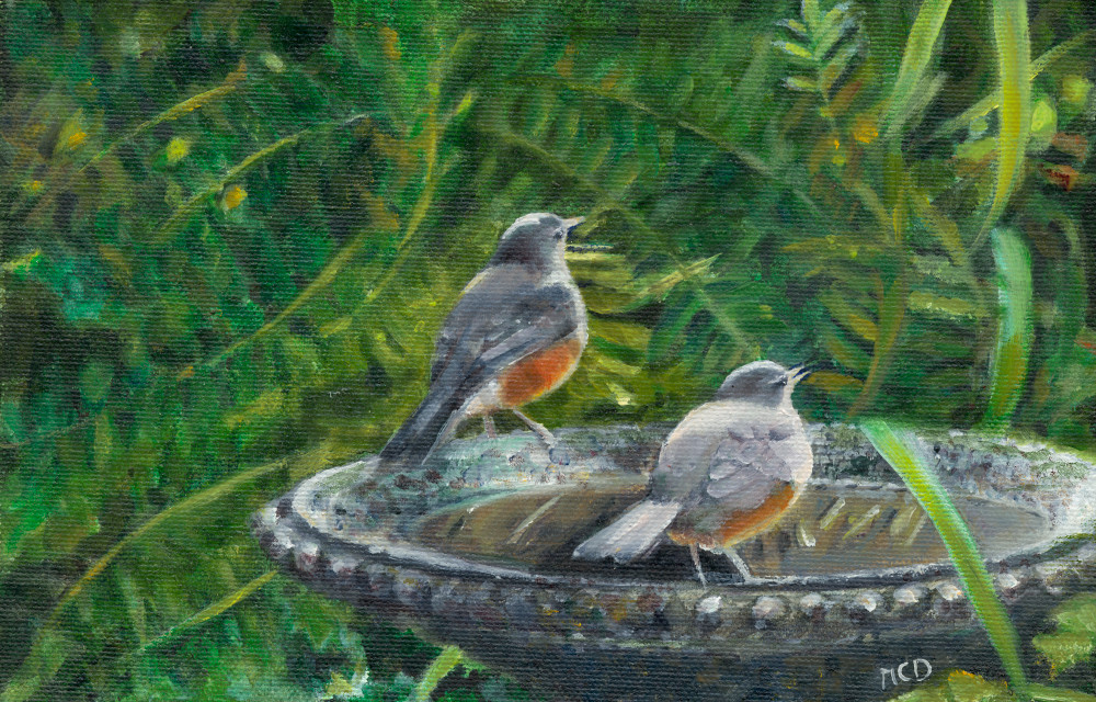 Robins Drinking Art | marie-clairejeweler