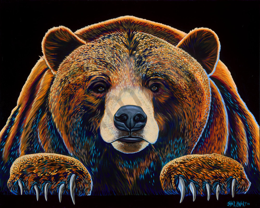 Bear paintings by John R. Lowery for sale as art prints