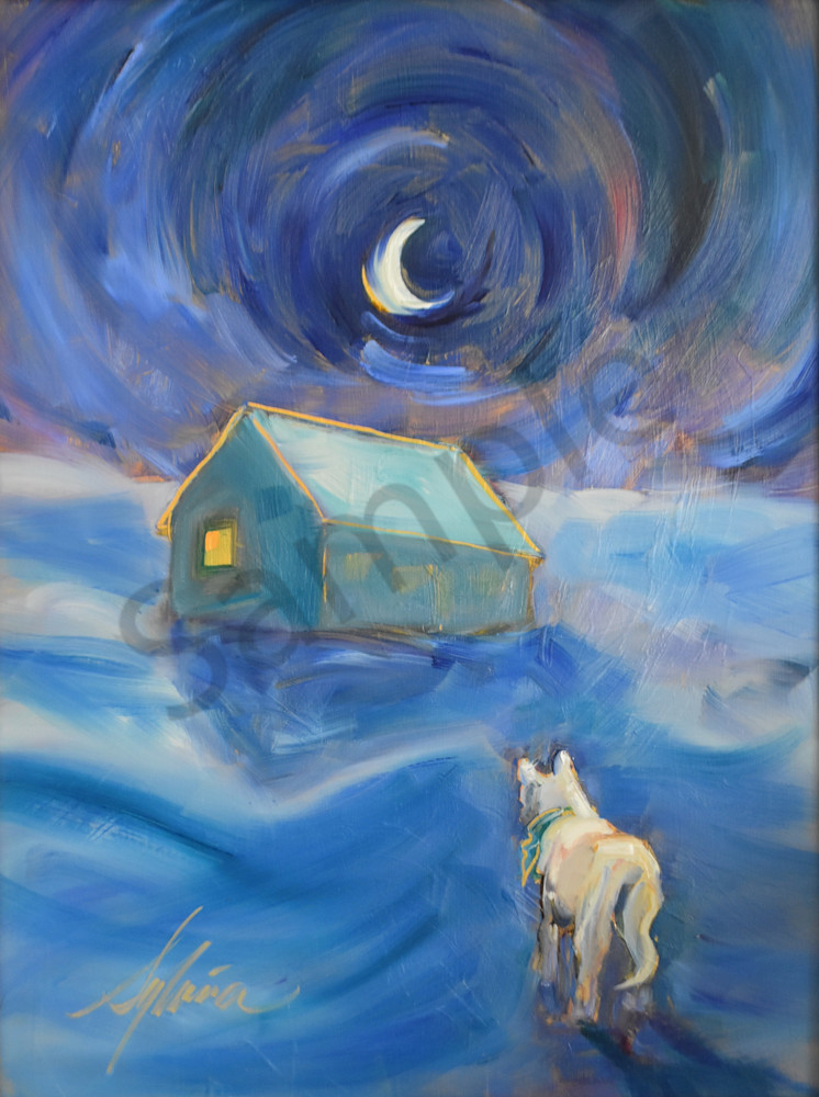 Chief In The Morning Moon Light Art | Sylvina Rollins Artist