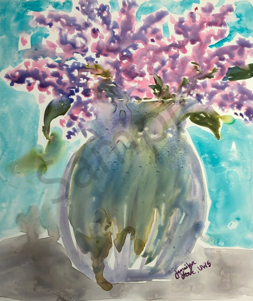 Lilacs On Yupo Art | Jennifer Love Artwork