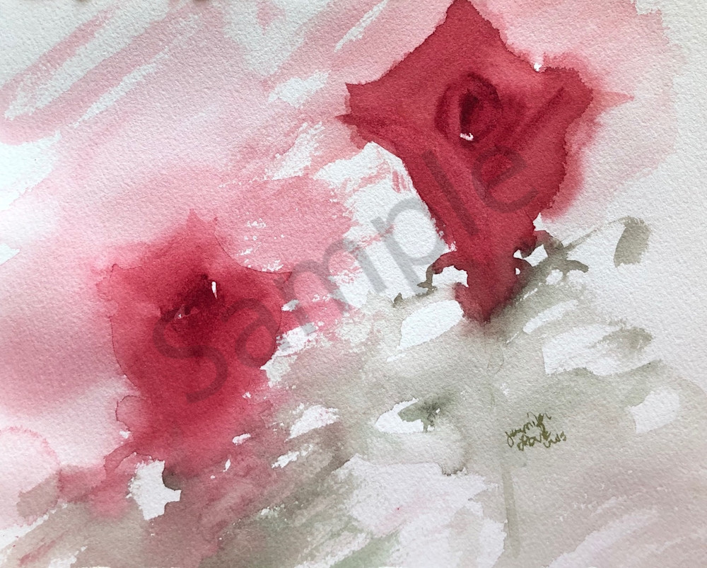 Double Rose Art | Jennifer Love Artwork