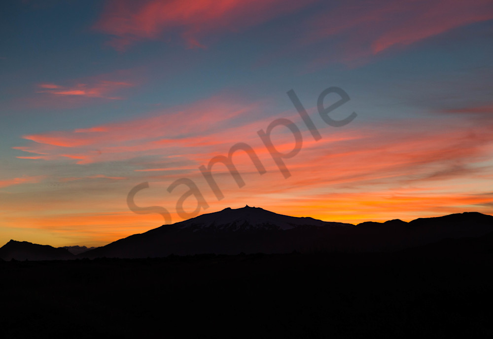 Sunset Over Snaefellsjokull Photography Art | Photography by SC
