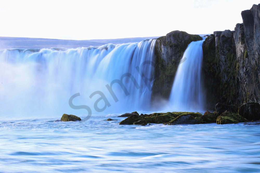 Godafoss Waterfall Across The Waves Photography Art | Photography by SC