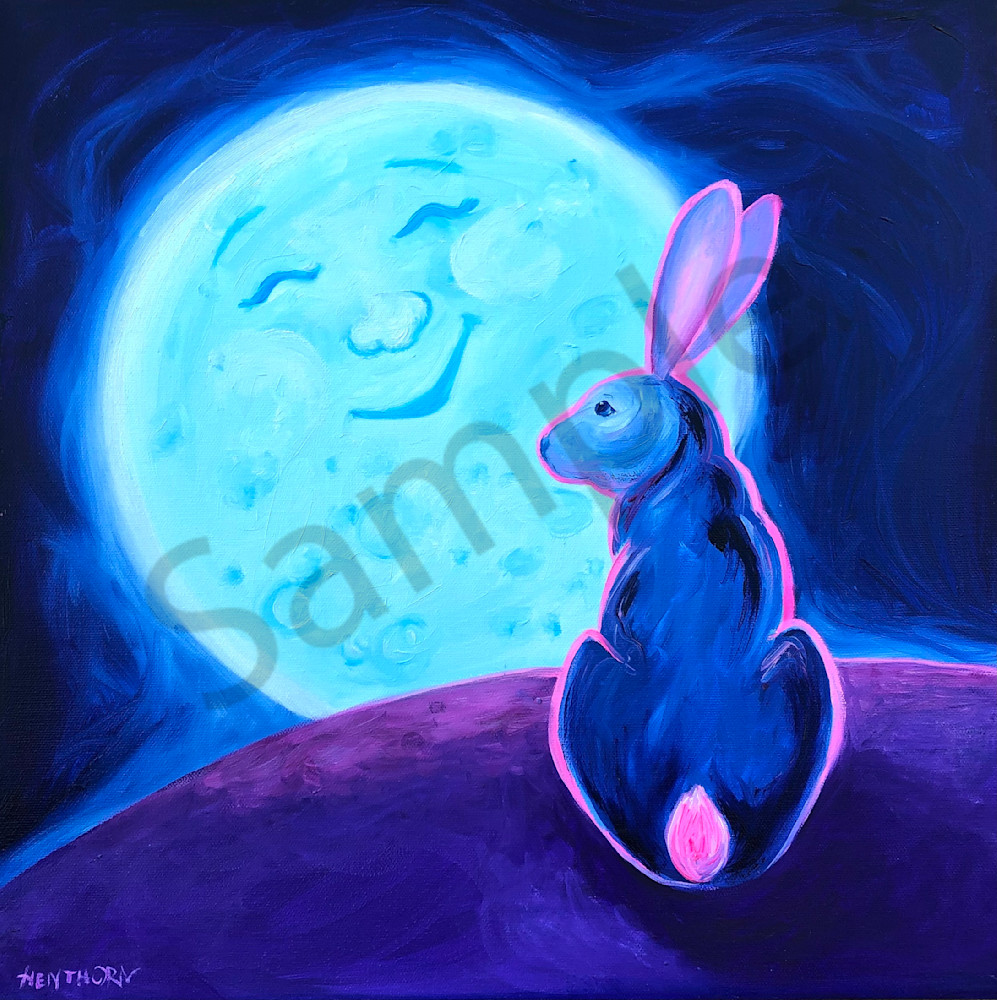 Blue Moon Bunny  Art | suzannehenthorn