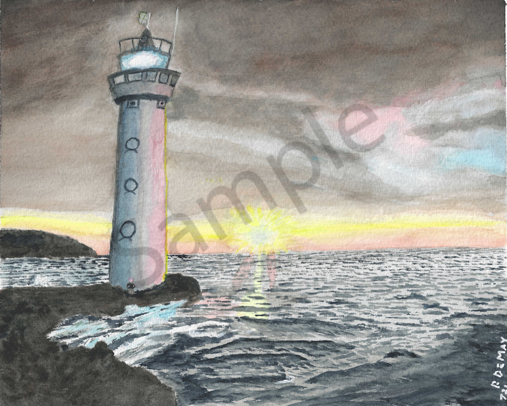 Light House At Dawn Art | De May Studios, LLC