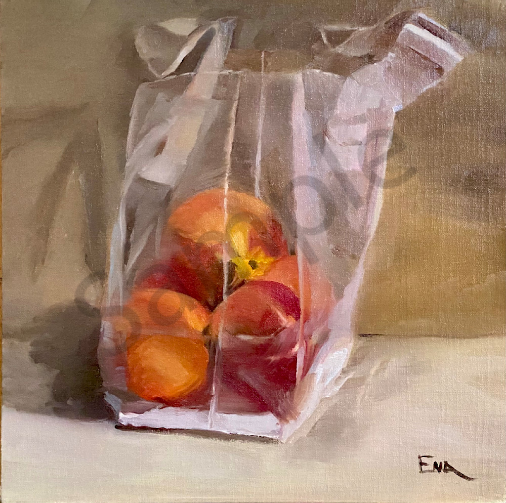 Peaches In A Plastic Bag Art | Ena M Raquer