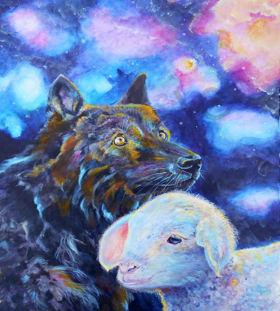 "The Wolf and the Lamb" by Indiana Prophetic Artist Gina Harding | Prophetics Gallery