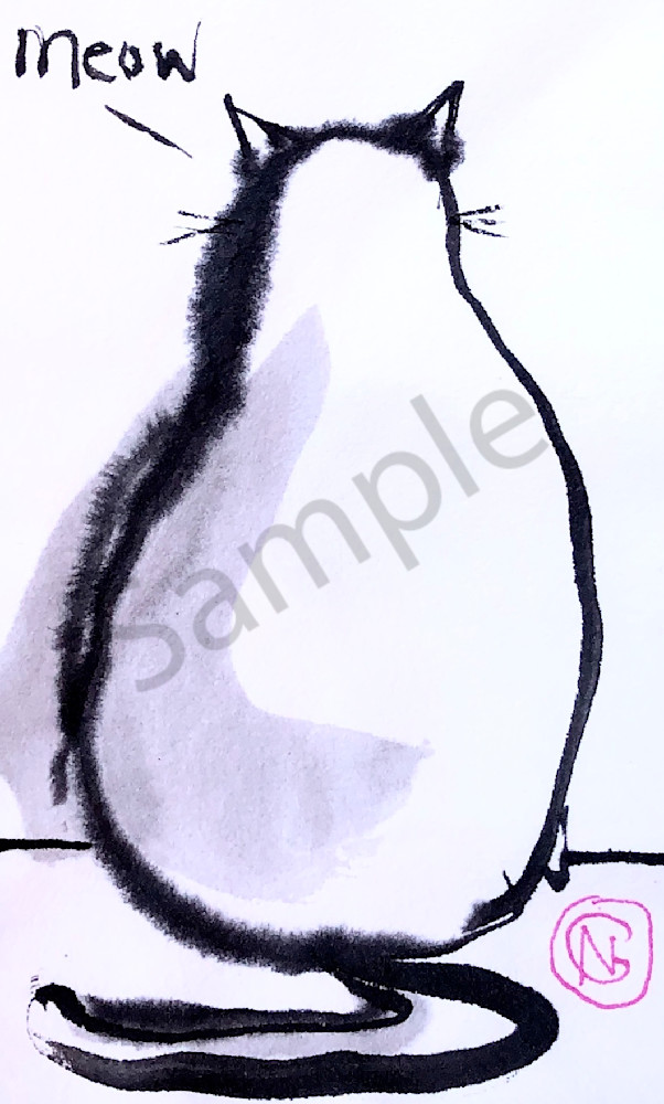 Meow Cat Art | Nicola  Gordon