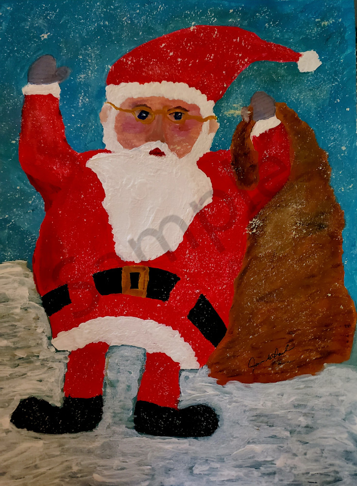 Santa Waving Art | jgpaulcreations