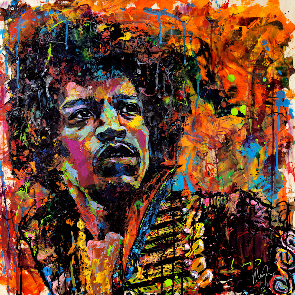 Jimi Hendrix Portrait by KC Artist Megh Knappenberger