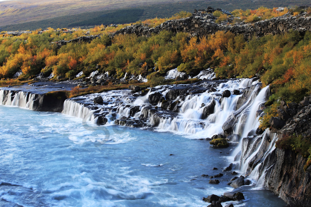 Hraunfossar Waterfall Photography Art | Photography by SC