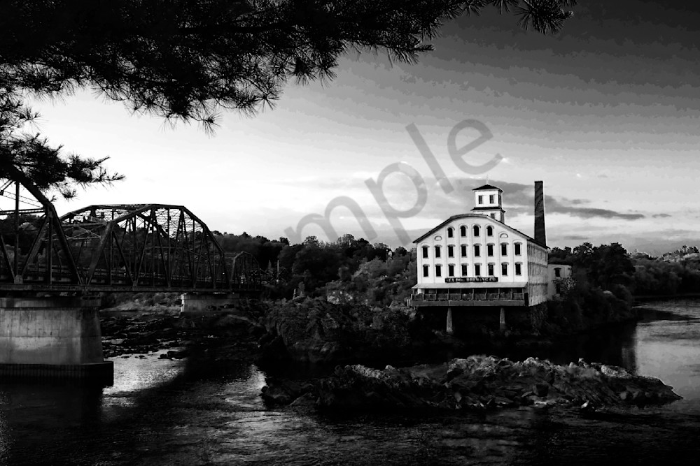 Old Pejebscot Paper Mill, Topsham, Maine 1177 Art | Cameron/Baxter Galleries