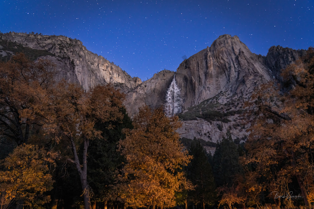 Yosemitefalls  Night Photography Art | Barb Gonzalez Photography