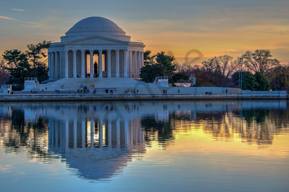 Sunset at the Jefferson Memorial