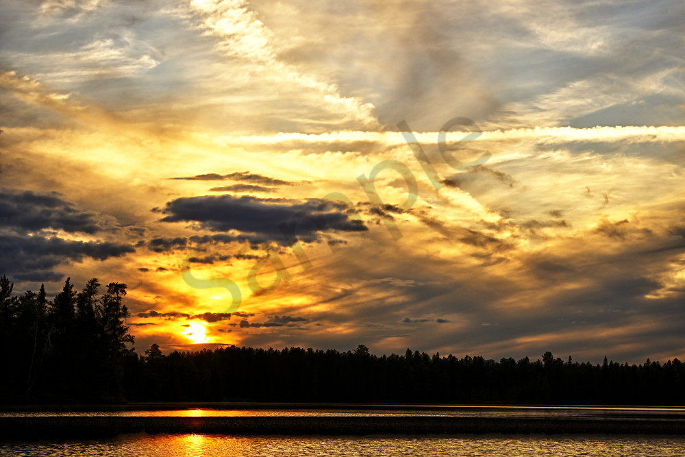 Dramatic Sunset On Johnson Lake Art | LHR Images