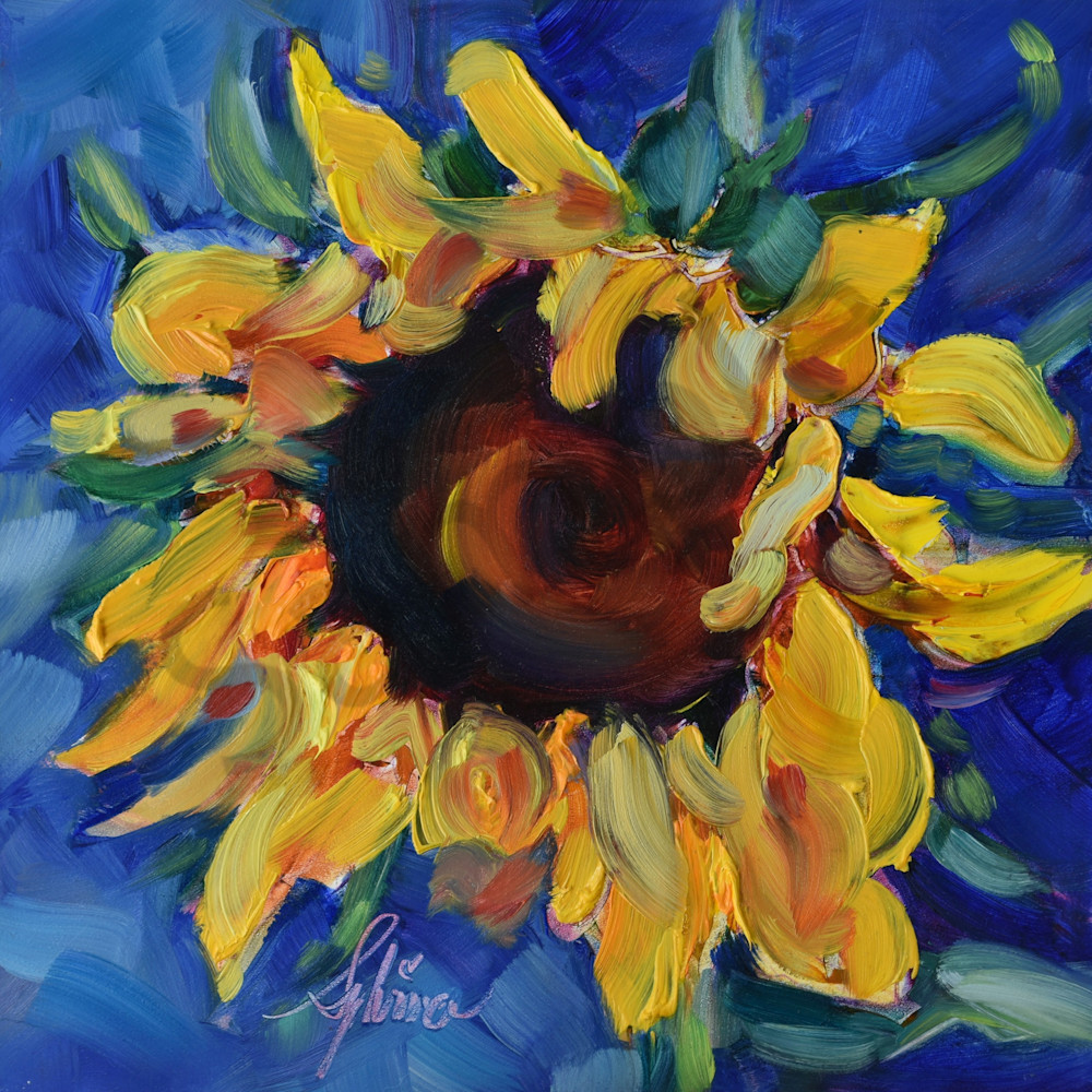 Compassion Sunflower For Ukraine Art | Sylvina Rollins Artist