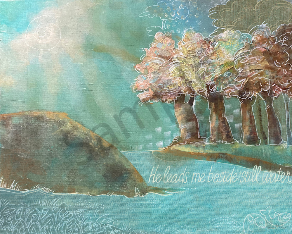 "Beside Still Waters" by Georgia Prophetic Artist Lynne Davis | Prophetics Gallery
