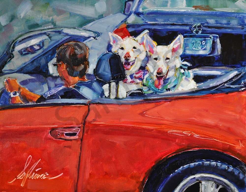 Convertible Pups Art | Sylvina Rollins Artist