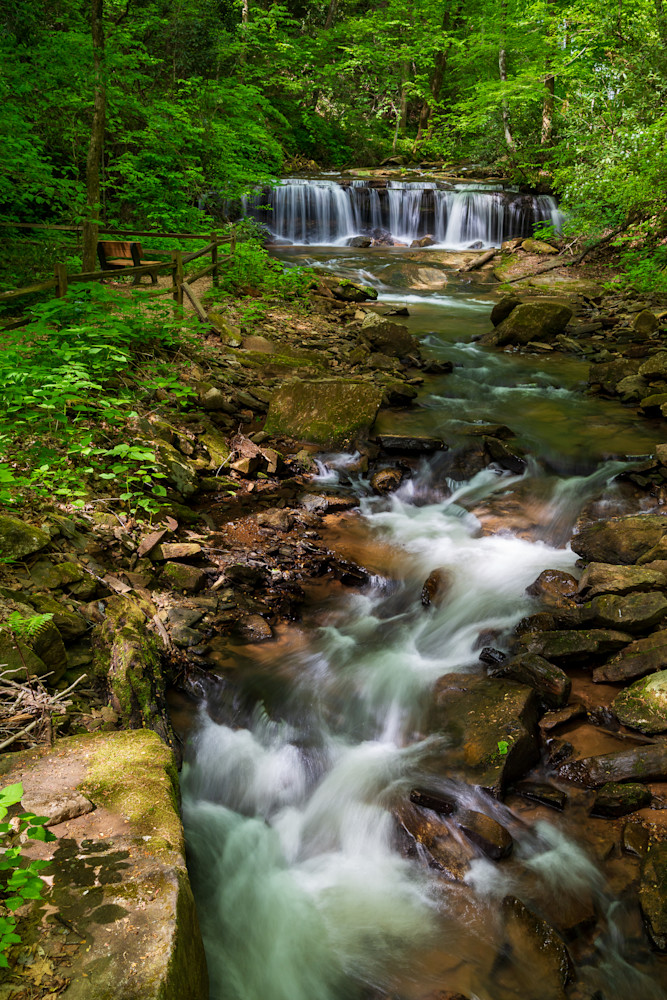 Waterfall Wall Art: Beckoning Bench