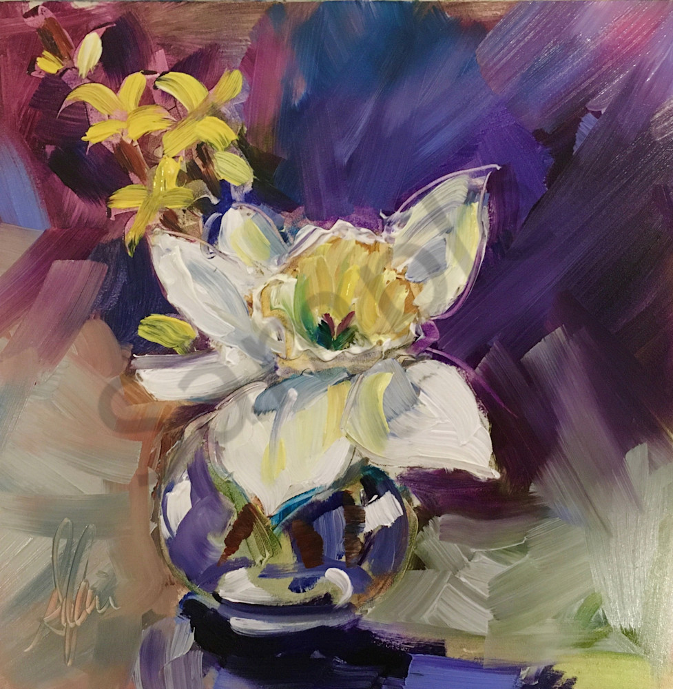 Daffodils & Forsythia Art | Sylvina Rollins Artist
