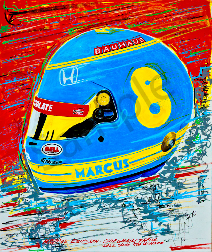 Marcus Ericsson - '22 '500' Helmet Print
