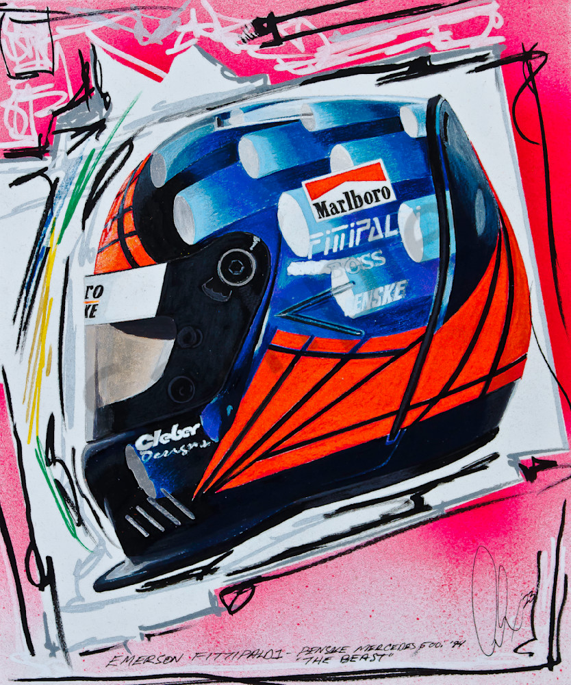 Emerson Fittipaldi - '94 '500' Helmet Print
