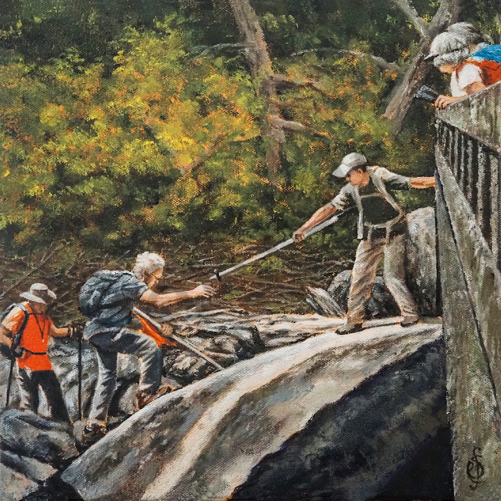 Crossing At Lower Whitewater Falls Art | Roxana Sinex Art
