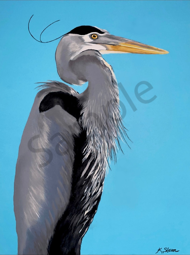 Majestic Blue Heron Art | Kathleen Slaven Art