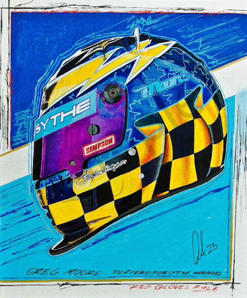 Greg Moore - CART Indycar '99 Helmet Print