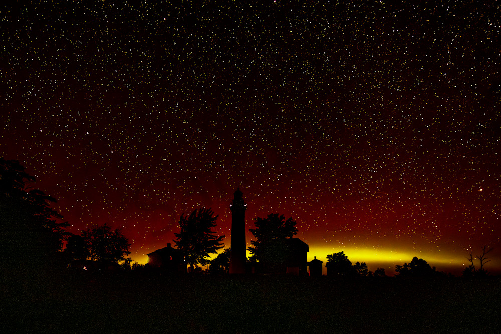 Au Sable Lighthouse Northern Lights Photography Art | Joe Ladendorf Photography and Workshops