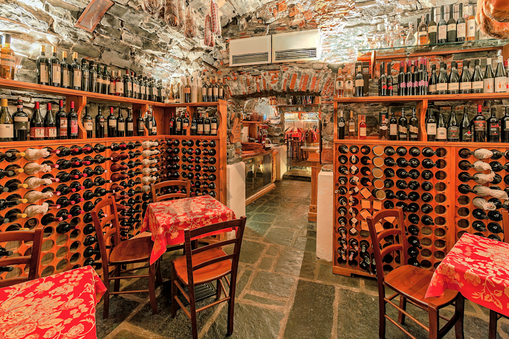 Art Print Bellagio Lake Como Italy Underground Wine Cellar II