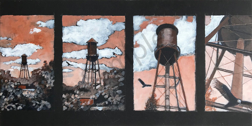 Afternoon Snack At The Housatonic Watertower Art | Elizabeth Buttler