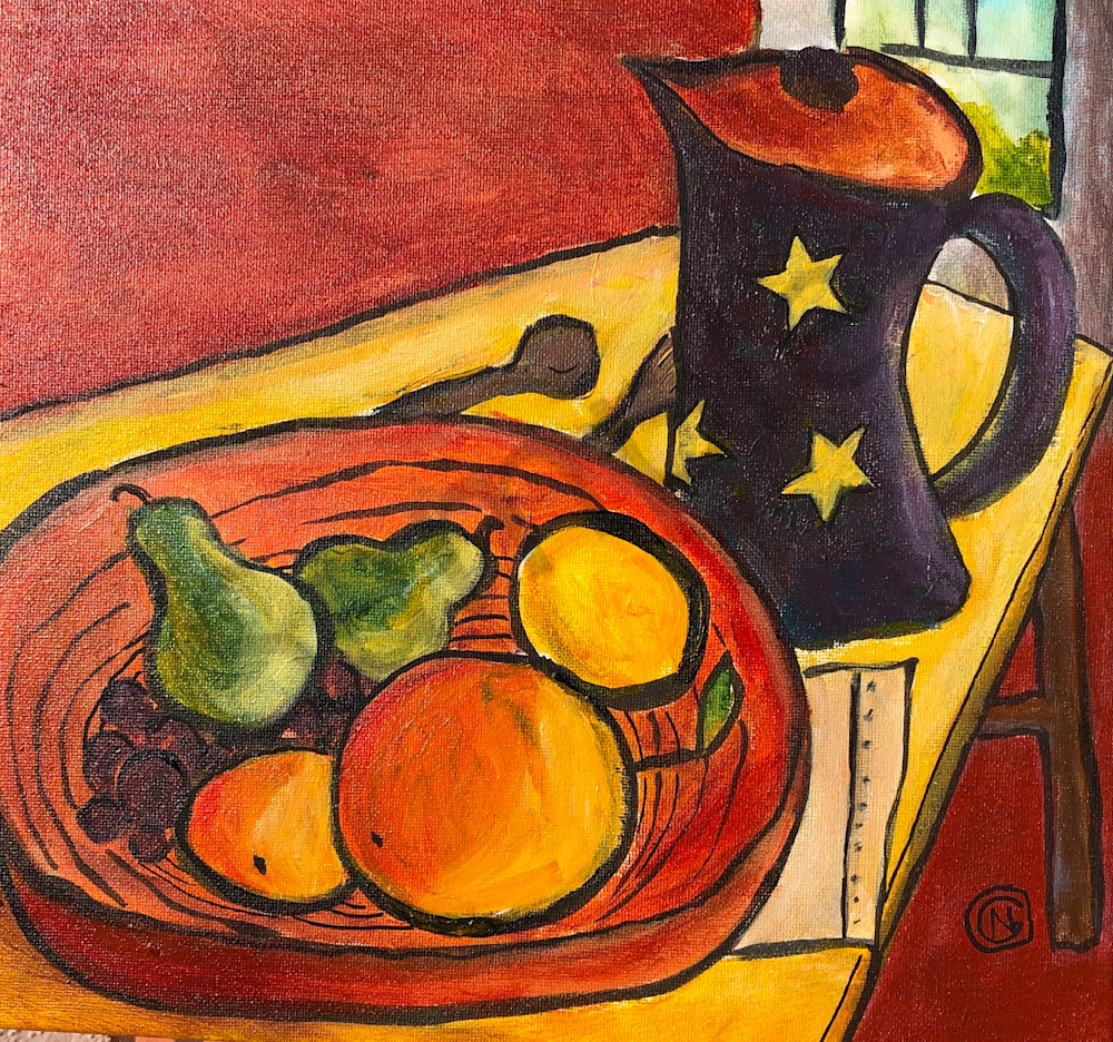 Fruit And Star Pitcher Art | Nicola  Gordon