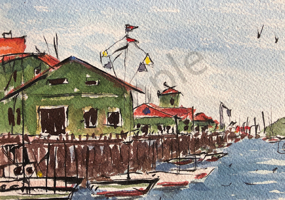 The Harbor Resaurant In Green Art | Nicola  Gordon