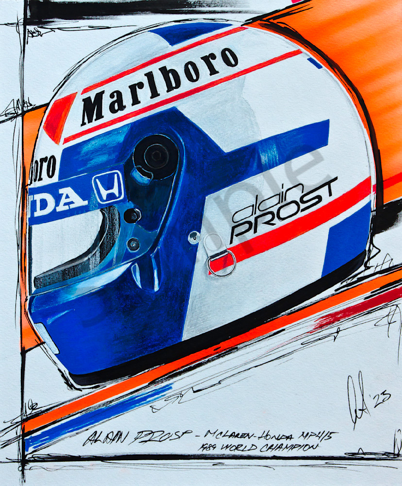 Alain Prost 1989 - Helmet Print