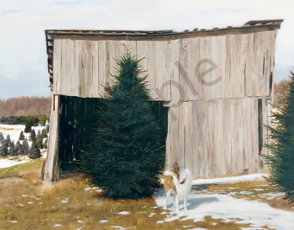 Picking Out The Christmas Tree Art | Jason Drake Studio