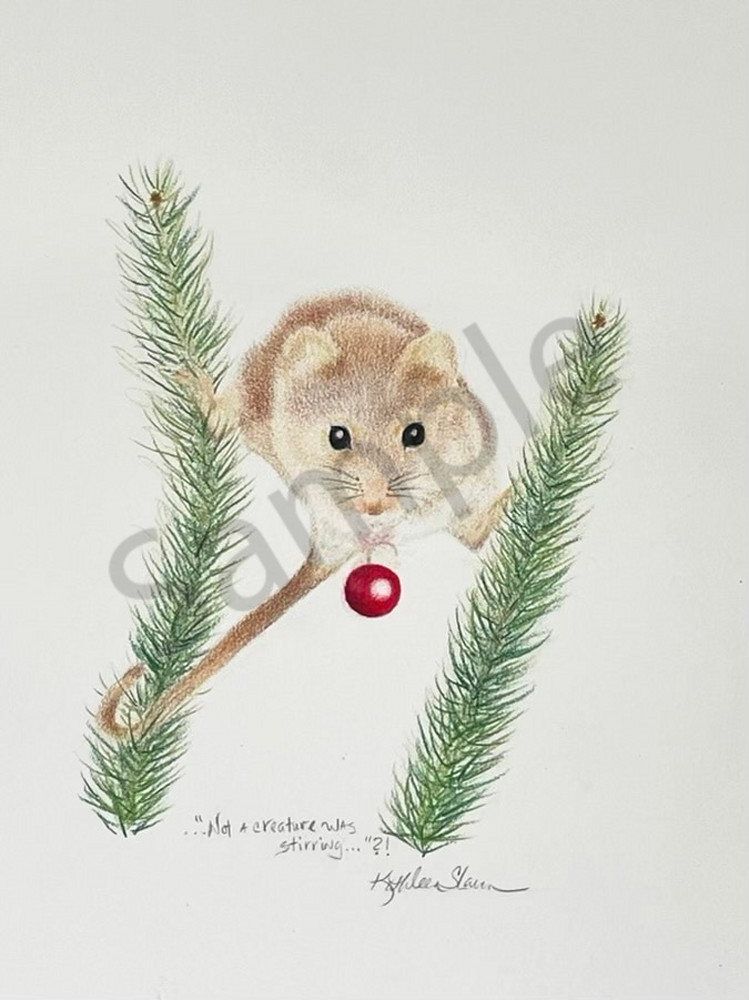 Christmas Mousey Art | Kathleen Slaven Art