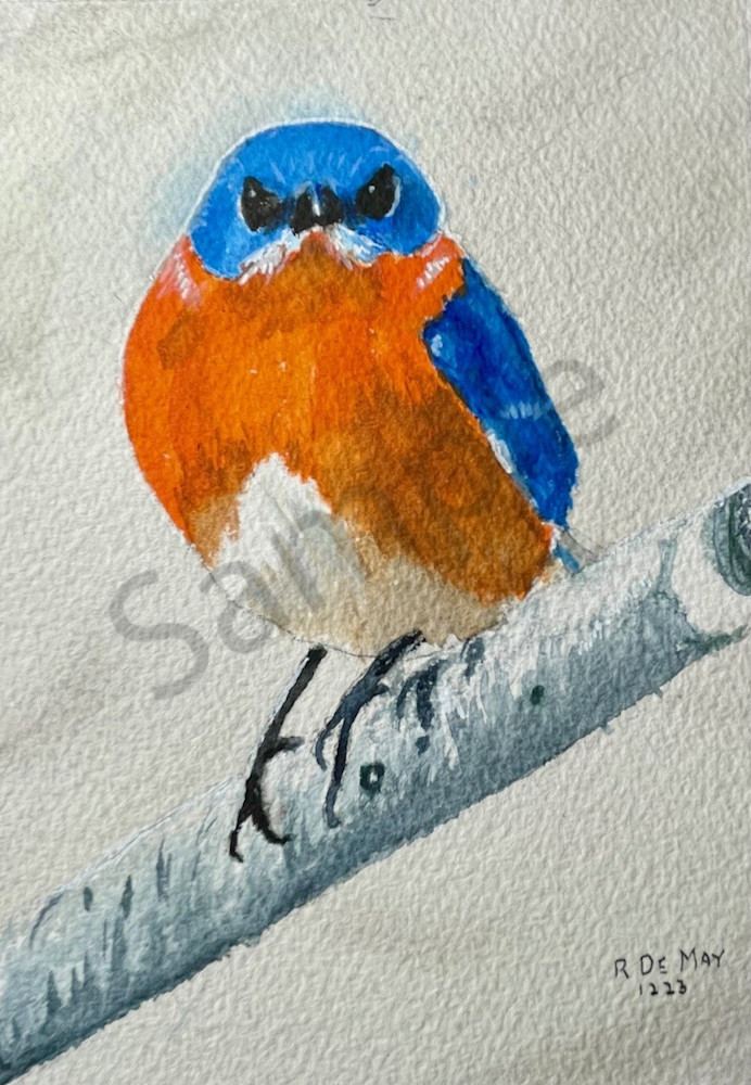 Angry Blue Bird Art | De May Studios, LLC