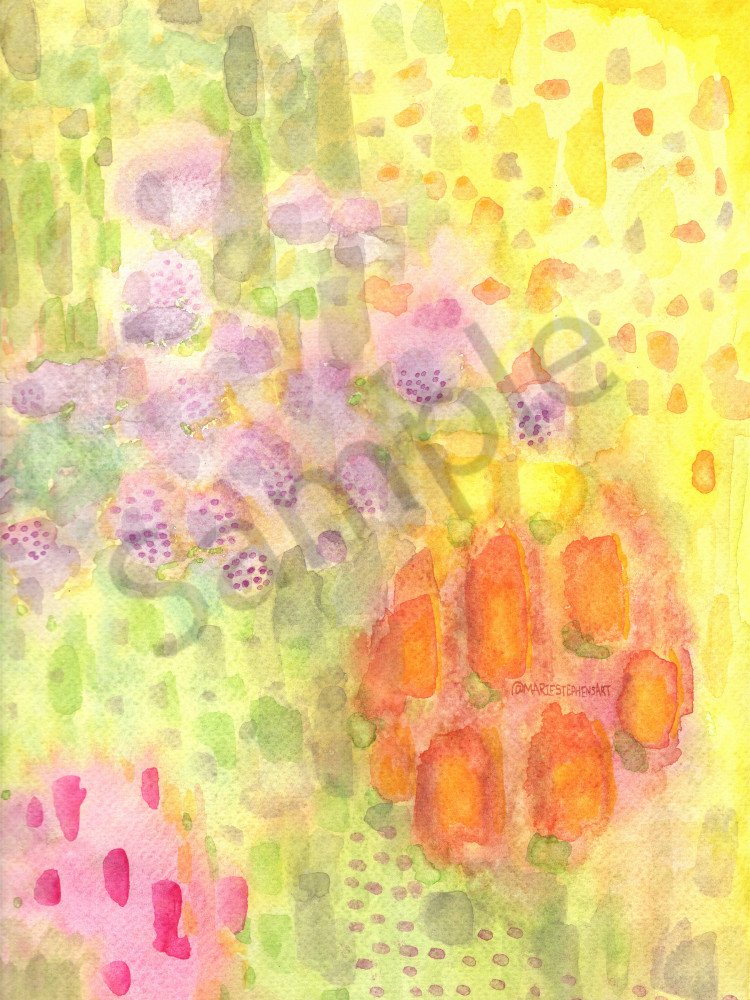 When Flowers Go Abstract with Watercolor, Shop Prints