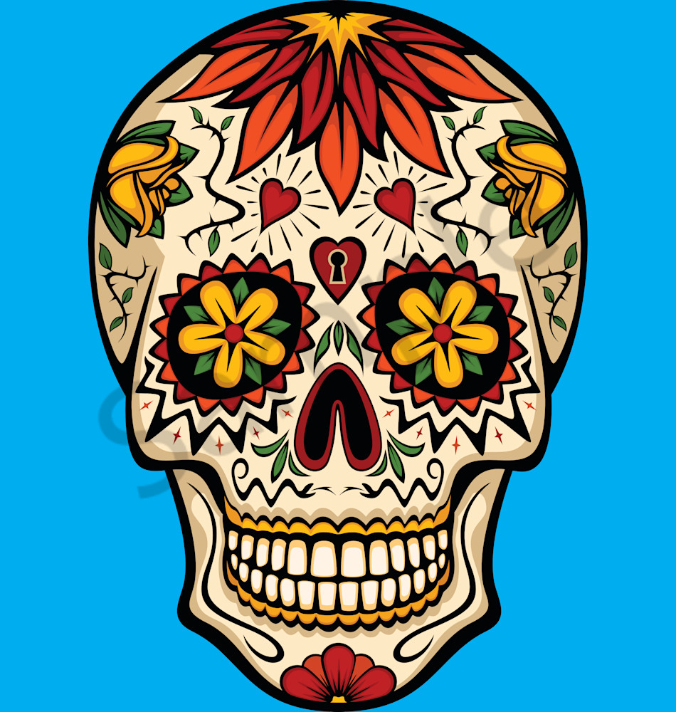 Skull Blue Copy Art | MANN uP Art