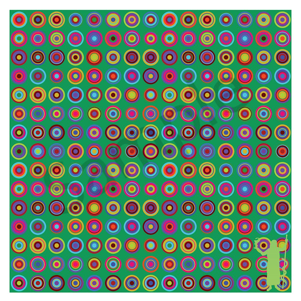 Greencircles15x15 Dewey Blotterart Working Art | MANN uP Art