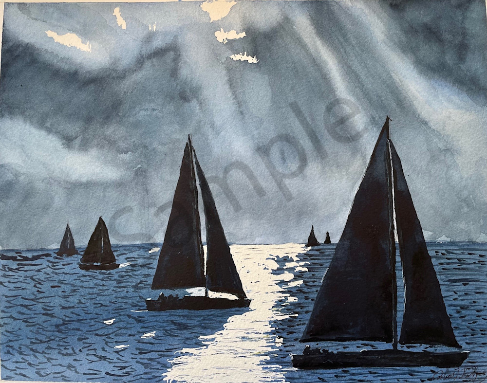 Midnight Regatta Art | De May Studios, LLC