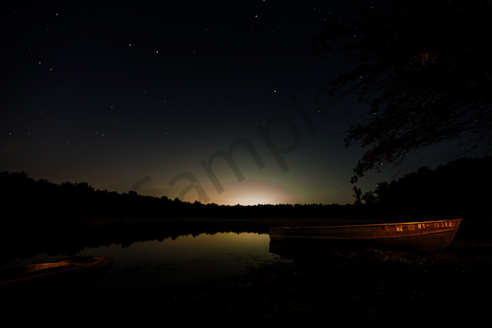 Starry Shore at Sanders Lake - Night Landscape Photography