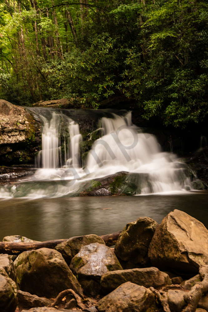 Hemlock Falls Grotto - Vertical Waterfall Print, Georgia |  bamaprice.com