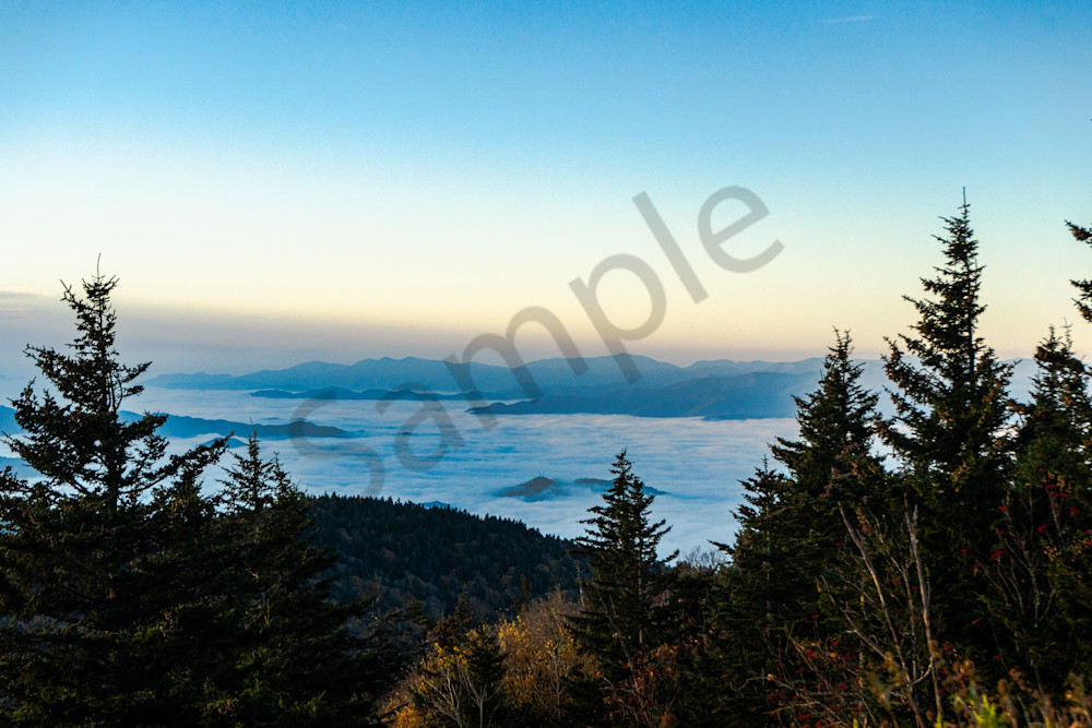 Smoky Mountain Sea - Sunrise from Clingmans Dome Print | www.bamaprice.com