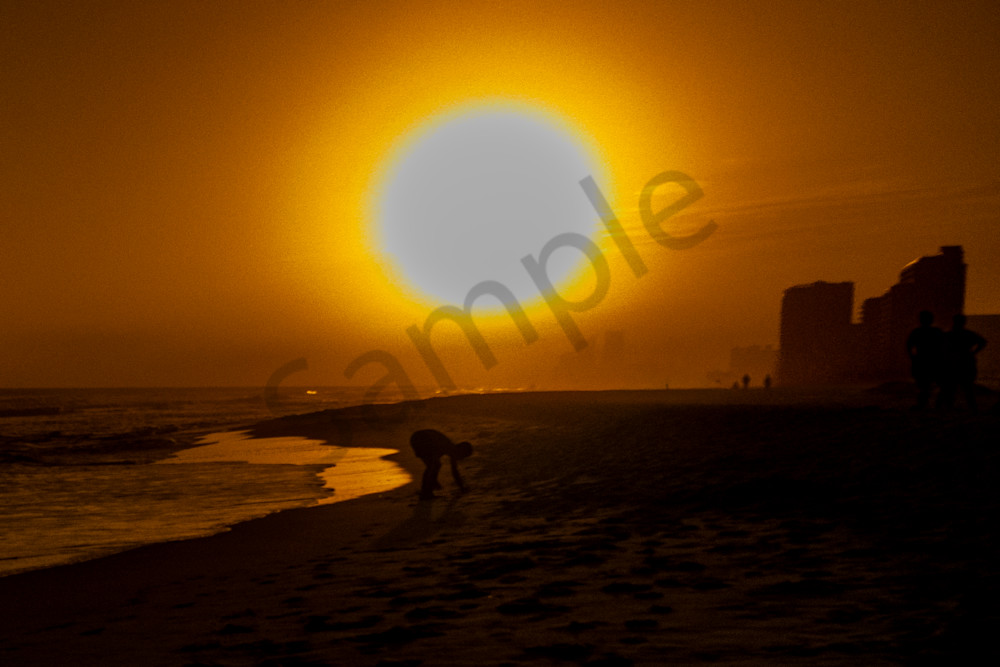 Gulf Shores Sunset Silhouette Photography - Stolen Moments by Bama Price