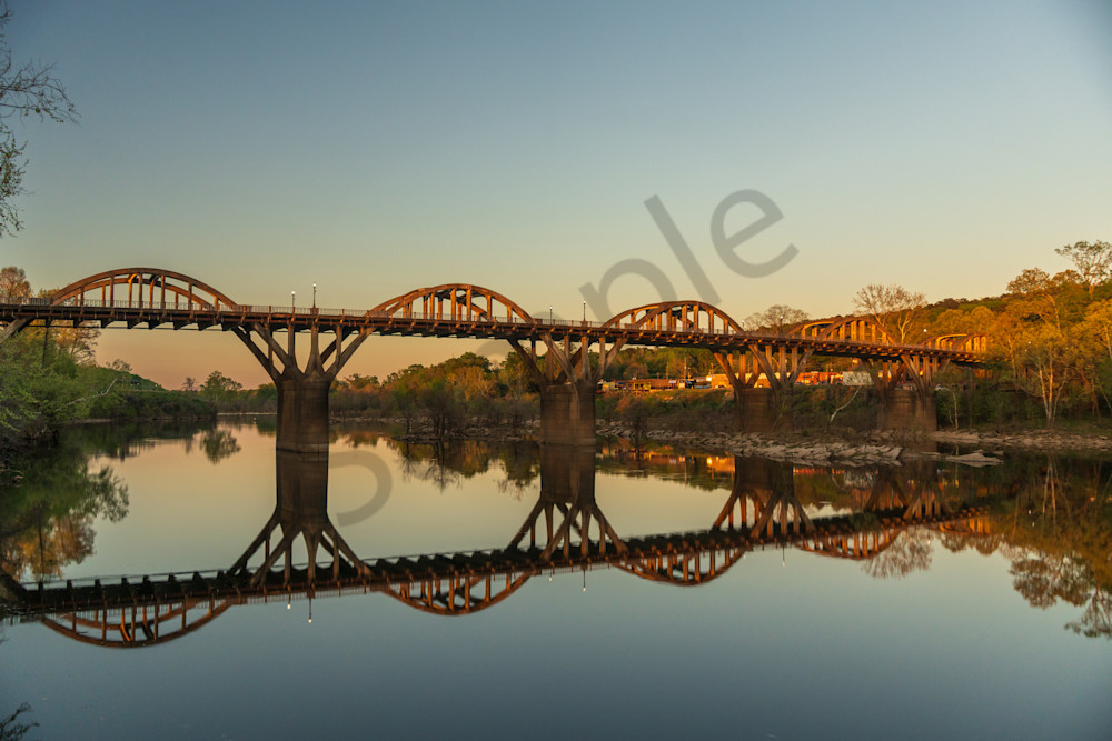 The Wetumpka Glow: Bibb Graves Bridge Art Print | BamaPrice