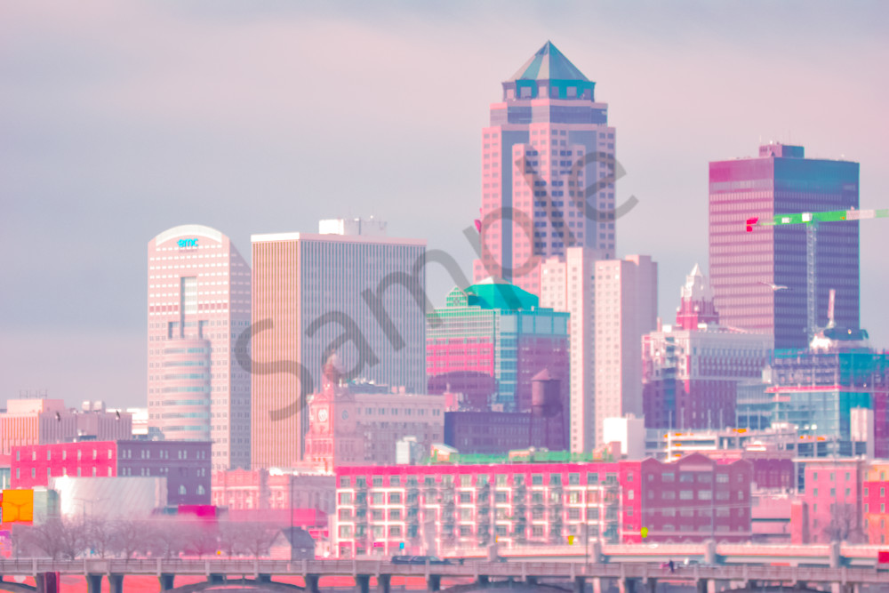 Des Moines Cityscape 4 4 Photography Art | Photos By Regan